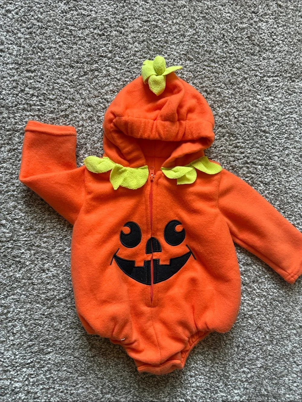 ADORABLE ORANGE 🎃 BABY PUMPKIN 🎃 HALLOWEEN COSTUME SIZE 12-18 MO (80) 🌟EUC🌟